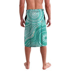 50 Years Deadly NAIDOC Week 2026 Personalised Lavalava Dhari Cyan Indigenous Art