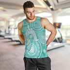 50 Years Deadly NAIDOC Week 2026 Personalised Men Tank Top Dhari Cyan Indigenous Art