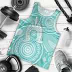 50 Years Deadly NAIDOC Week 2026 Personalised Men Tank Top Dhari Cyan Indigenous Art