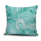50 Years Deadly NAIDOC Week 2026 Personalised Pillow Cover Dhari Cyan Indigenous Art