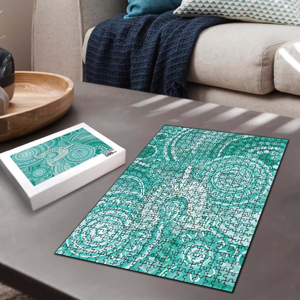 50 Years Deadly NAIDOC Week 2026 Personalised Puzzle Dhari Cyan Indigenous Art