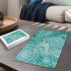 50 Years Deadly NAIDOC Week 2026 Personalised Puzzle Dhari Cyan Indigenous Art