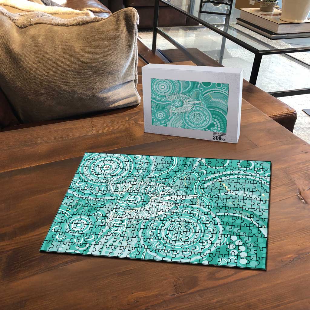50 Years Deadly NAIDOC Week 2026 Personalised Puzzle Dhari Cyan Indigenous Art