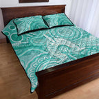 50 Years Deadly NAIDOC Week 2026 Personalised Quilt Bed Set Dhari Cyan Indigenous Art