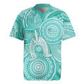 50 Years Deadly NAIDOC Week 2026 Personalised Rugby Jersey Dhari Cyan Indigenous Art