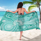 50 Years Deadly NAIDOC Week 2026 Personalised Sarong Dhari Cyan Indigenous Art