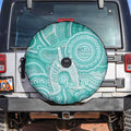 50 Years Deadly NAIDOC Week 2026 Personalised Spare Tire Cover Dhari Cyan Indigenous Art