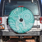 50 Years Deadly NAIDOC Week 2026 Personalised Spare Tire Cover Dhari Cyan Indigenous Art