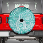 50 Years Deadly NAIDOC Week 2026 Personalised Spare Tire Cover Dhari Cyan Indigenous Art