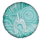 50 Years Deadly NAIDOC Week 2026 Personalised Spare Tire Cover Dhari Cyan Indigenous Art