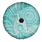 50 Years Deadly NAIDOC Week 2026 Personalised Spare Tire Cover Dhari Cyan Indigenous Art