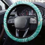 50 Years Deadly NAIDOC Week 2026 Steering Wheel Cover Dhari Cyan Indigenous Art