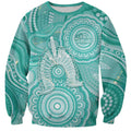 50 Years Deadly NAIDOC Week 2026 Personalised Sweatshirt Dhari Cyan Indigenous Art