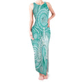 50 Years Deadly NAIDOC Week 2026 Personalised Tank Maxi Dress Dhari Cyan Indigenous Art