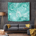 50 Years Deadly NAIDOC Week 2026 Personalised Tapestry Dhari Cyan Indigenous Art