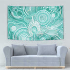 50 Years Deadly NAIDOC Week 2026 Personalised Tapestry Dhari Cyan Indigenous Art
