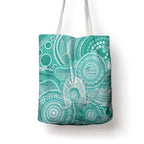 50 Years Deadly NAIDOC Week 2026 Personalised Tote Bag Dhari Cyan Indigenous Art
