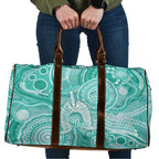 50 Years Deadly NAIDOC Week 2026 Personalised Travel Bag Dhari Cyan Indigenous Art