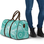 50 Years Deadly NAIDOC Week 2026 Personalised Travel Bag Dhari Cyan Indigenous Art