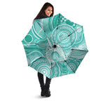 50 Years Deadly NAIDOC Week 2026 Personalised Umbrella Dhari Cyan Indigenous Art