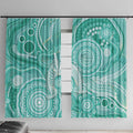50 Years Deadly NAIDOC Week 2026 Personalised Window Curtain Dhari Cyan Indigenous Art