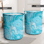 50 Years Deadly NAIDOC Week 2026 Personalised Laundry Basket Dhari Blue Indigenous Art