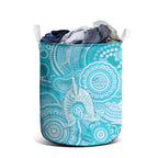 50 Years Deadly NAIDOC Week 2026 Personalised Laundry Basket Dhari Blue Indigenous Art