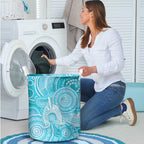 50 Years Deadly NAIDOC Week 2026 Personalised Laundry Basket Dhari Blue Indigenous Art