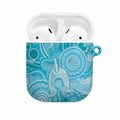 50 Years Deadly NAIDOC Week 2026 Personalised AirPods Case Dhari Blue Indigenous Art