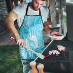 50 Years Deadly NAIDOC Week 2026 Personalised Apron Dhari Blue Indigenous Art