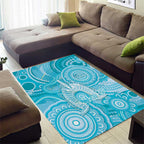 50 Years Deadly NAIDOC Week 2026 Personalised Area Rug Dhari Blue Indigenous Art