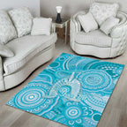 50 Years Deadly NAIDOC Week 2026 Personalised Area Rug Dhari Blue Indigenous Art