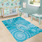 50 Years Deadly NAIDOC Week 2026 Personalised Area Rug Dhari Blue Indigenous Art