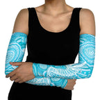 50 Years Deadly NAIDOC Week 2026 Personalised Arm Sleeves Dhari Blue Indigenous Art