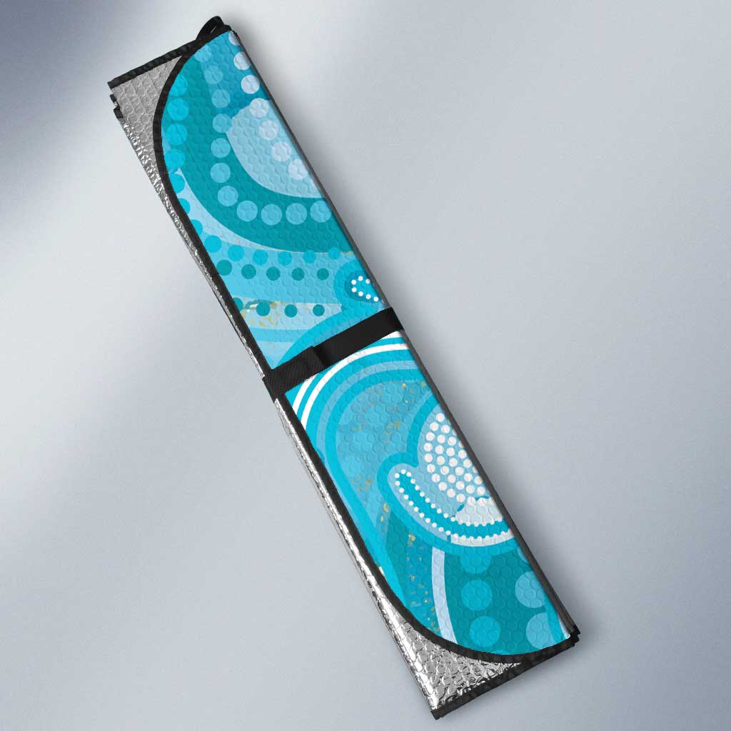 50 Years Deadly NAIDOC Week 2026 Personalised Auto Sun Shade Dhari Blue Indigenous Art