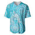 50 Years Deadly NAIDOC Week 2026 Personalised Baseball Jersey Dhari Blue Indigenous Art