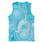 50 Years Deadly NAIDOC Week 2026 Personalised Basketball Jersey Dhari Blue Indigenous Art