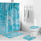 50 Years Deadly NAIDOC Week 2026 Personalised Bathroom Set Dhari Blue Indigenous Art