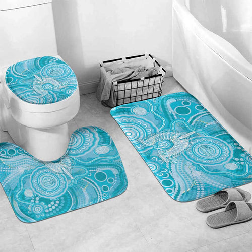 50 Years Deadly NAIDOC Week 2026 Personalised Bathroom Set Dhari Blue Indigenous Art