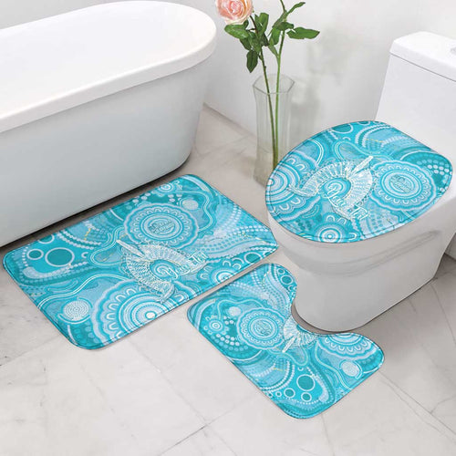 50 Years Deadly NAIDOC Week 2026 Personalised Bathroom Set Dhari Blue Indigenous Art