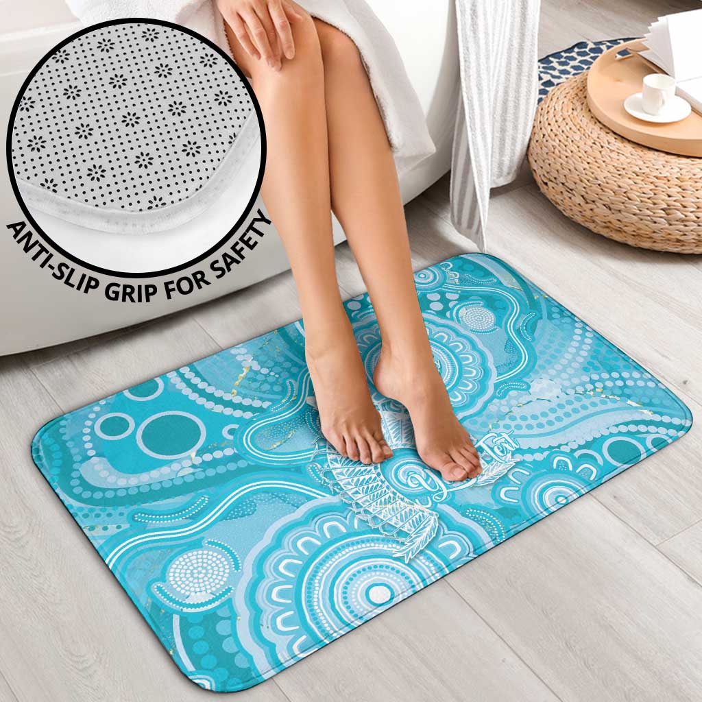 50 Years Deadly NAIDOC Week 2026 Personalised Bathroom Set Dhari Blue Indigenous Art