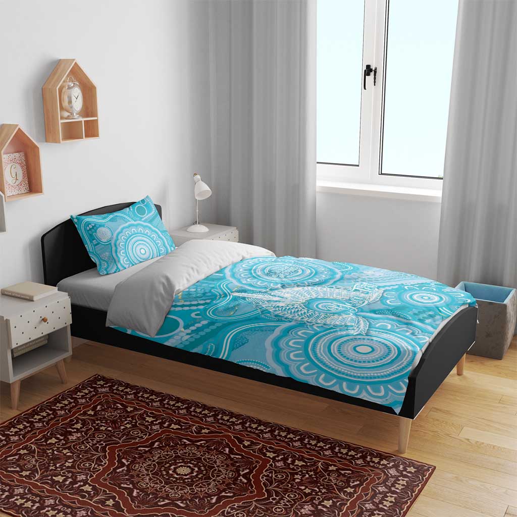 50 Years Deadly NAIDOC Week 2026 Personalised Bedding Set Dhari Blue Indigenous Art