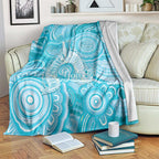 50 Years Deadly NAIDOC Week 2026 Personalised Blanket Dhari Blue Indigenous Art