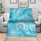 50 Years Deadly NAIDOC Week 2026 Personalised Blanket Dhari Blue Indigenous Art