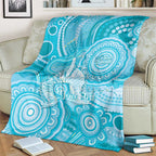 50 Years Deadly NAIDOC Week 2026 Personalised Blanket Dhari Blue Indigenous Art