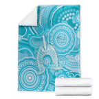 50 Years Deadly NAIDOC Week 2026 Personalised Blanket Dhari Blue Indigenous Art
