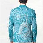 50 Years Deadly NAIDOC Week 2026 Personalised Blazer Dhari Blue Indigenous Art