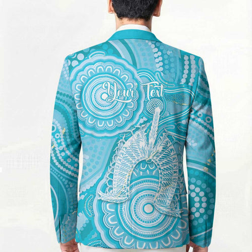 50 Years Deadly NAIDOC Week 2026 Personalised Blazer Dhari Blue Indigenous Art
