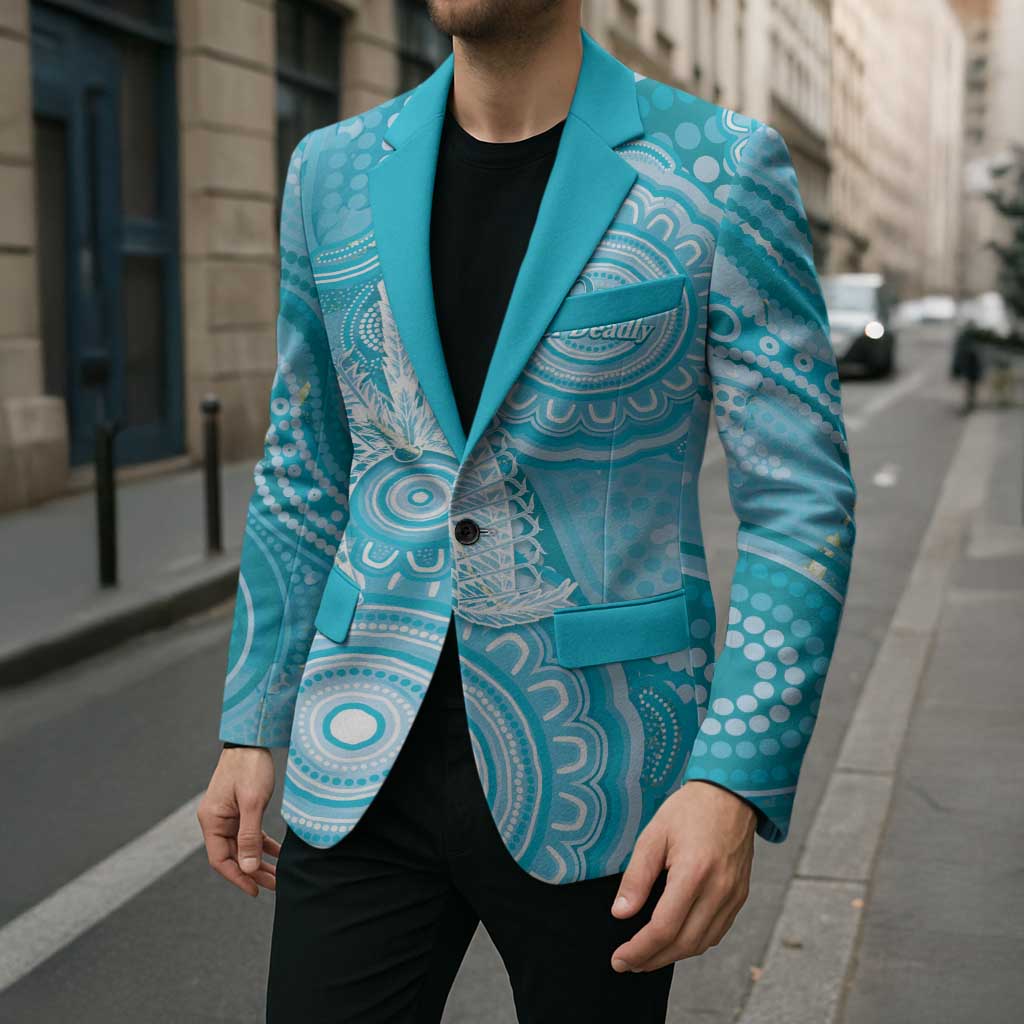 50 Years Deadly NAIDOC Week 2026 Personalised Blazer Dhari Blue Indigenous Art
