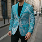 50 Years Deadly NAIDOC Week 2026 Personalised Blazer Dhari Blue Indigenous Art